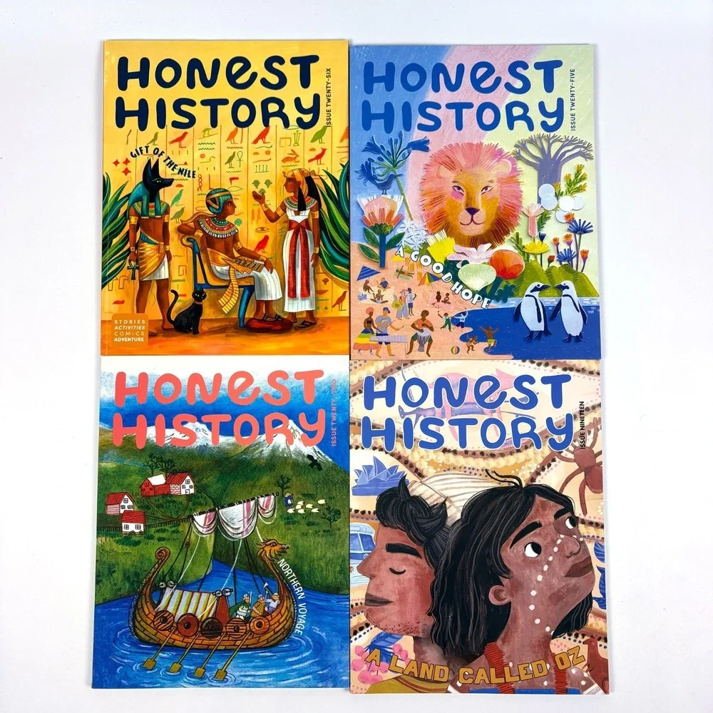 Lot of 12 Honest History Magazines #19-30 Homeschool Study Guides Kids Learning